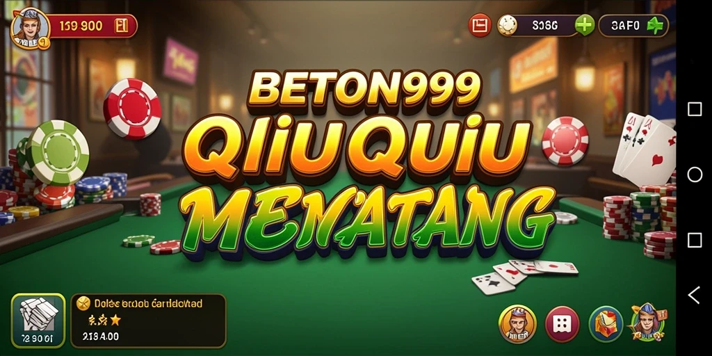 Screenshot dari gameplay seru BETON999 yang menampilkan aksi QiuQiu.