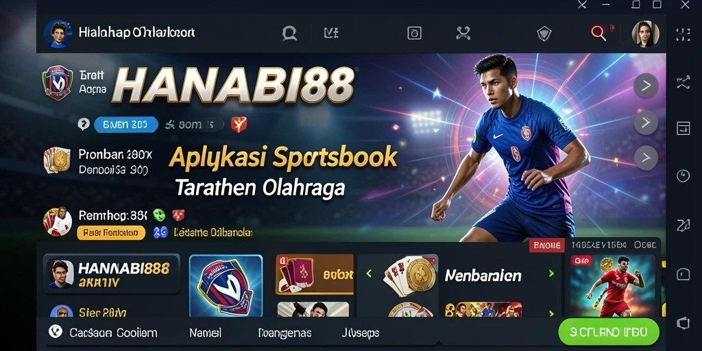 Tampilan dinamis gameplay Sportsbook yang menarik dan informatif.