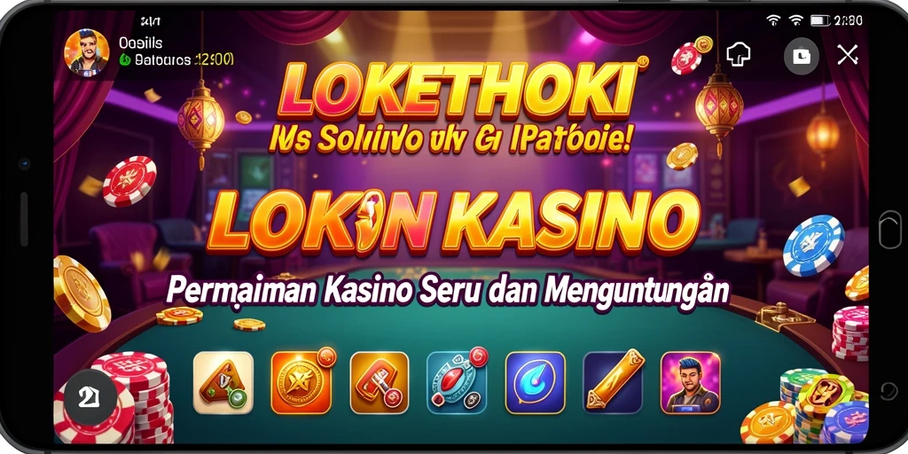 Gambaran gameplay utama LOKETHOKI yang menampilkan keseruan permainan Kasino.