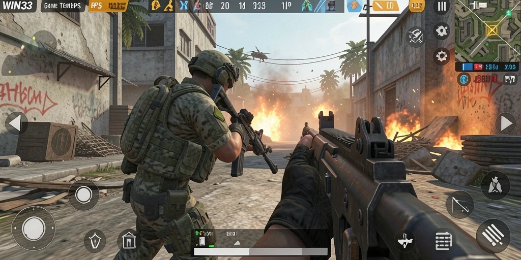 Tangkapan layar gameplay TPS yang mendebarkan dari WIN33.